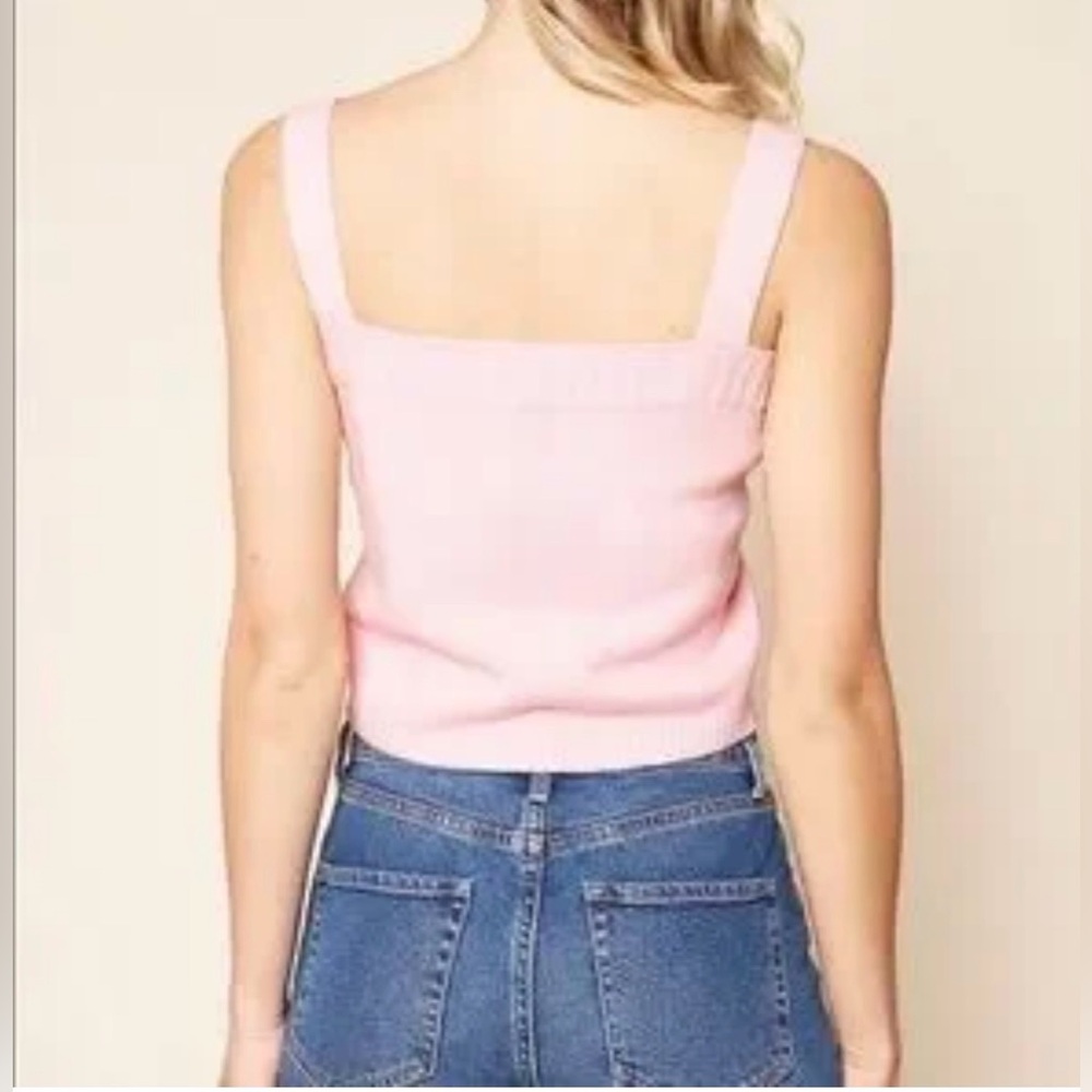 Sugar Lips Square-Neck Sweater Tank Top size M - Picture 14 of 14